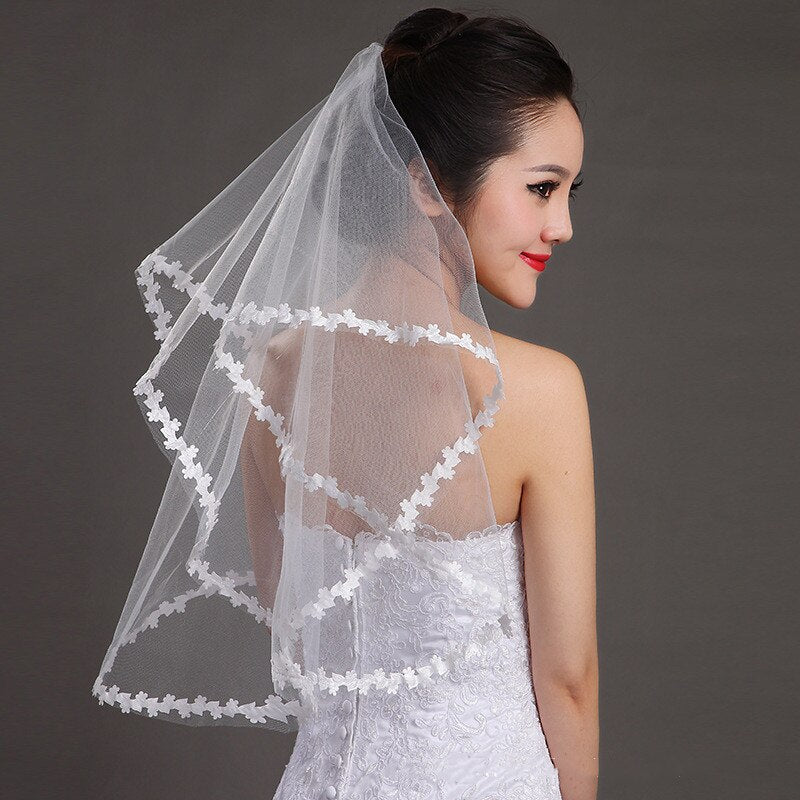 Stella Leaf Lace Wedding Veil