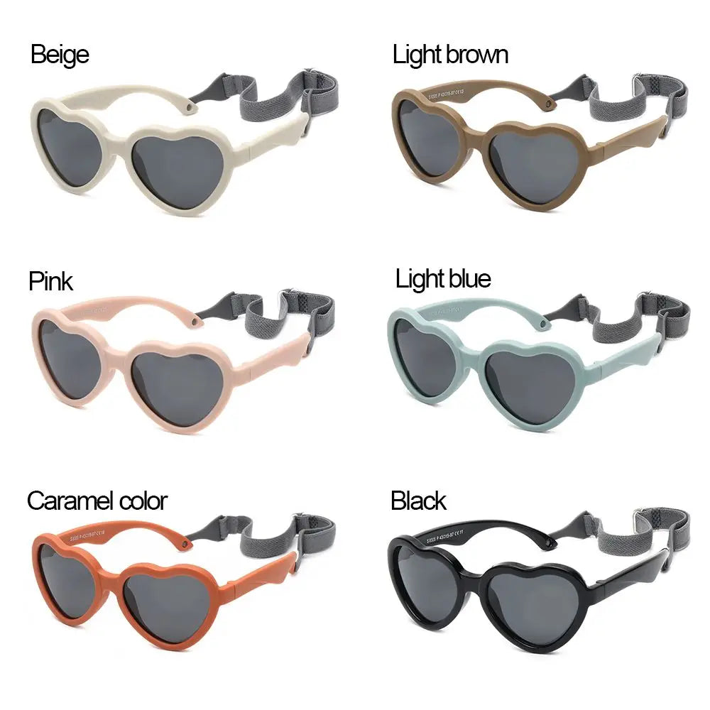 Heart-Shaped Adjustable Strap UV Protection Polarized Sunglasses