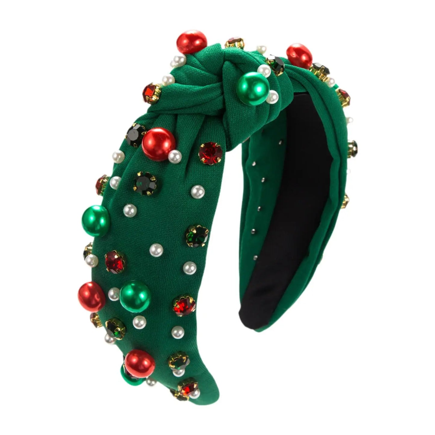 Christmas Headband Favors Red Green Fashion Holiday Festive Christmas Hair Hoop Xmas Headwear for Ladies Girls Women Adults