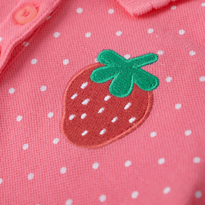 Little maven Summer Girls Clothes Strawberry Appliques