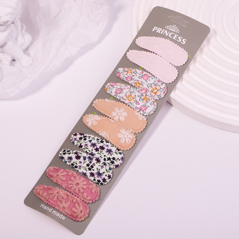Printed Embroidery Hair Clips