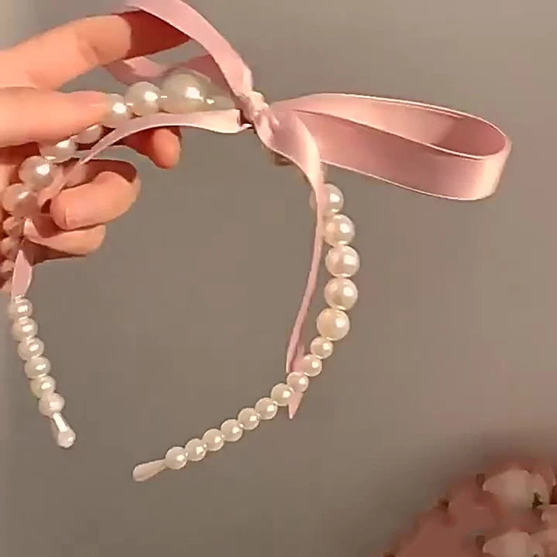 Pearl and Ribbon Headband