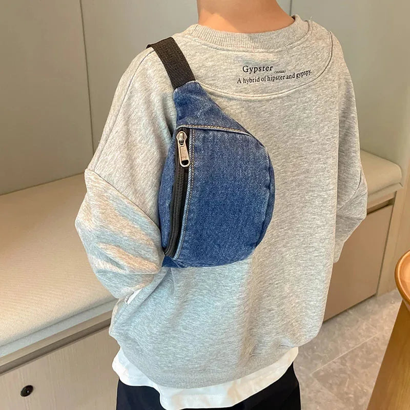 Denim Waist Bag For Girls