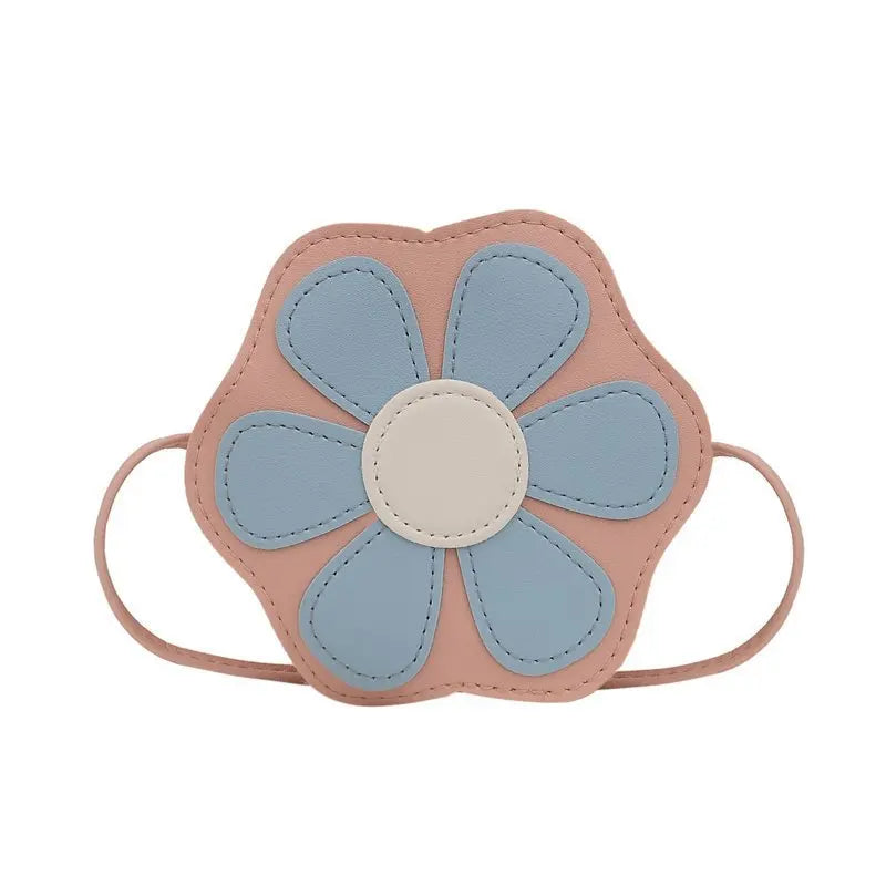 Lovely Baby Girls Flower Coin Purse Fashion Children Crossbody Bags PU Leather Kids Shoulder Bags Cartoon Small Wallet Handbags