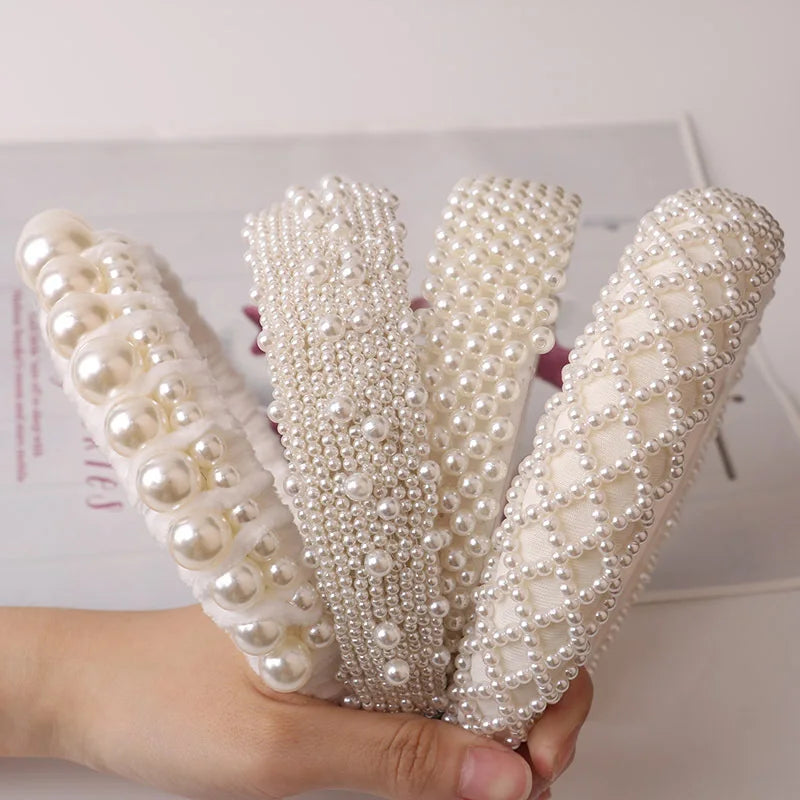 Hand-Crafted Pearl Hairbands