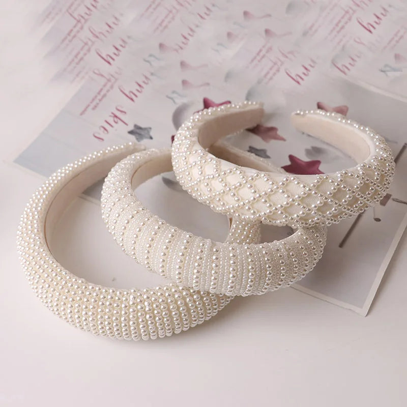 Hand-Crafted Pearl Hairbands