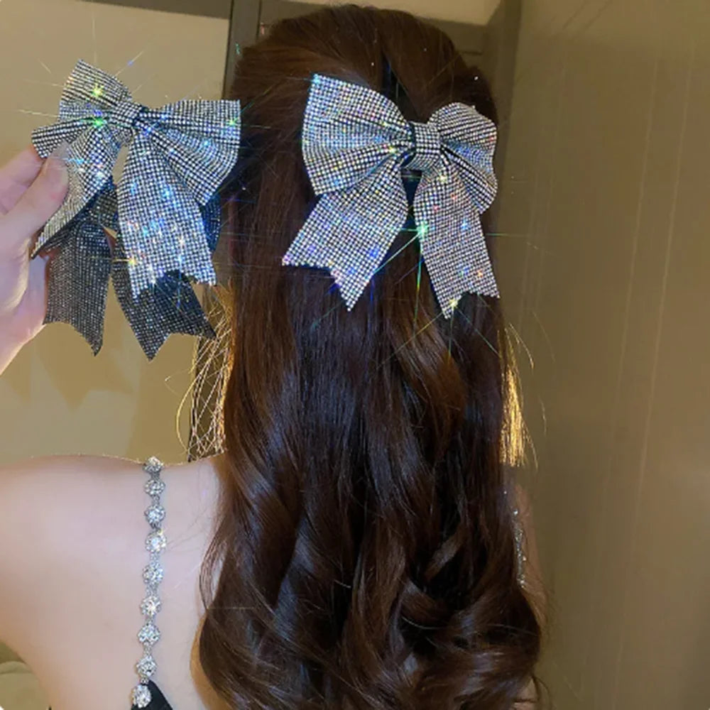 Sparkling Diamond Full Rhinestone Bow Knot Hairpin