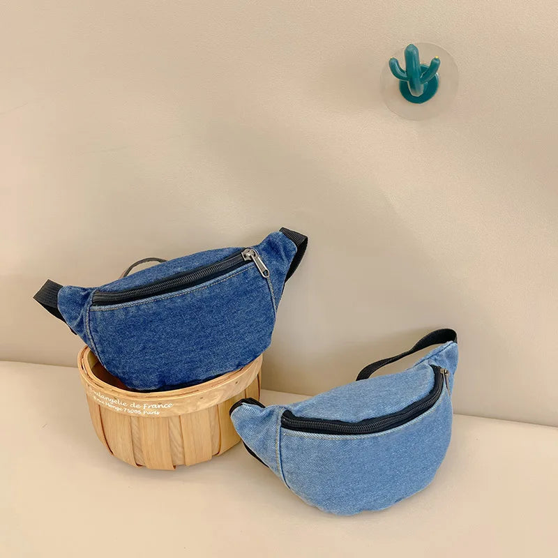 Denim Waist Bag For Girls