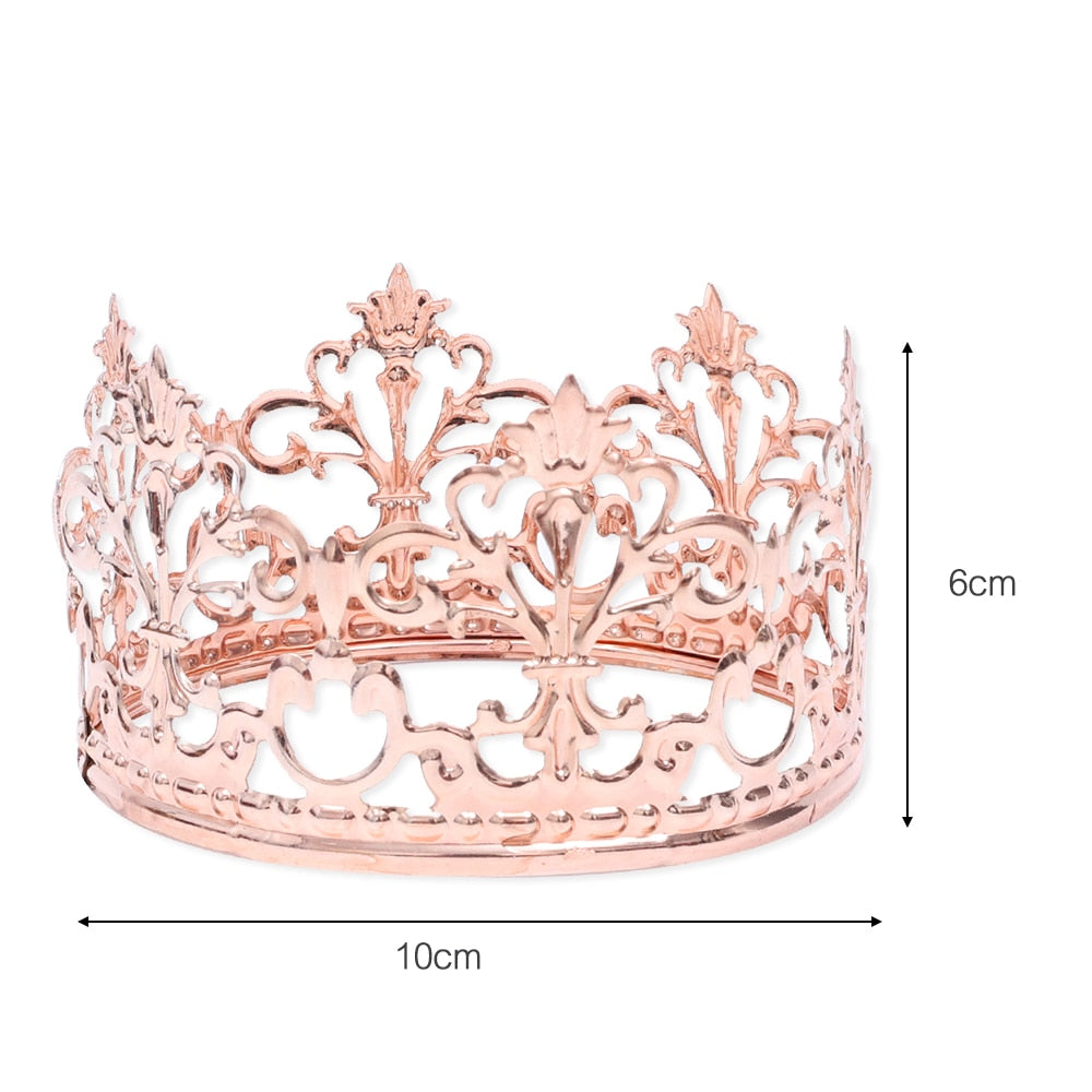 Tiara Gold/Sliver Crown Cake topper