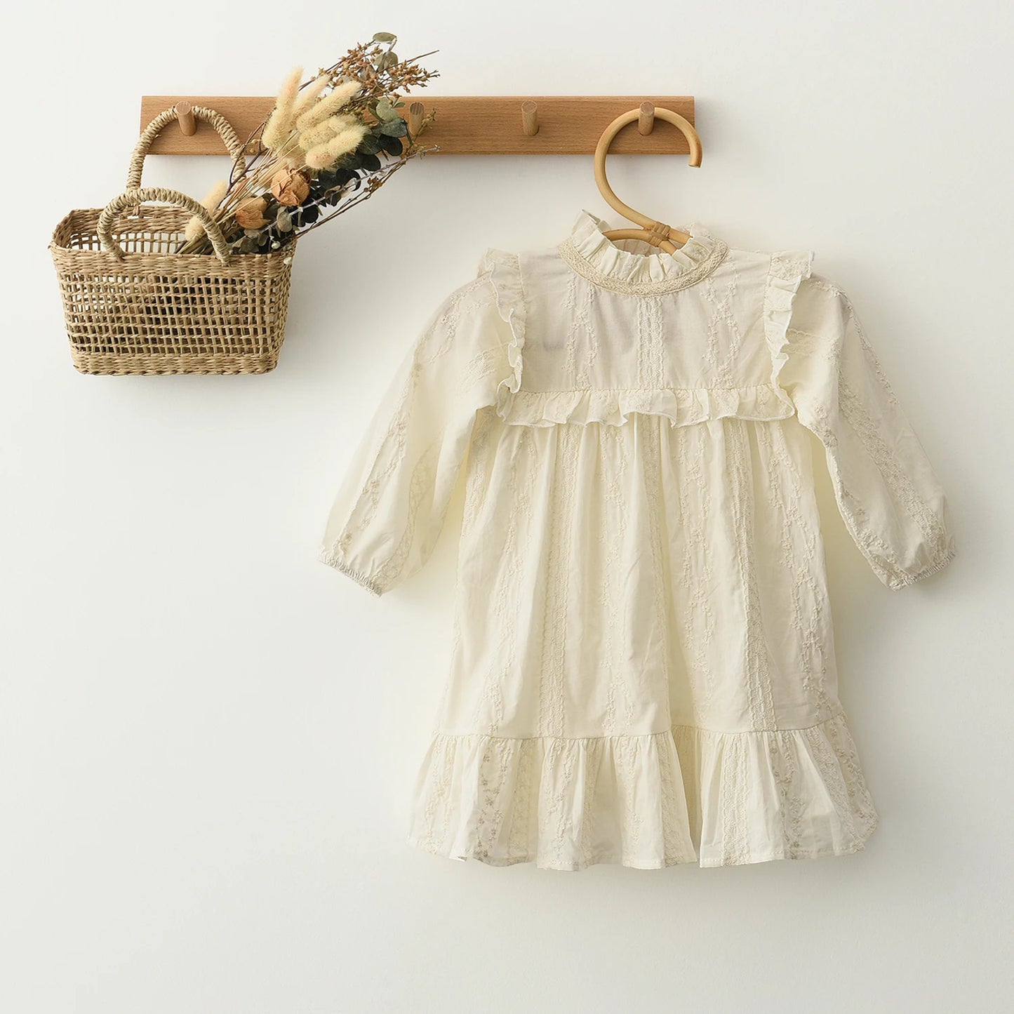 Ivory Lace Organic Cotton Ruffle Romper