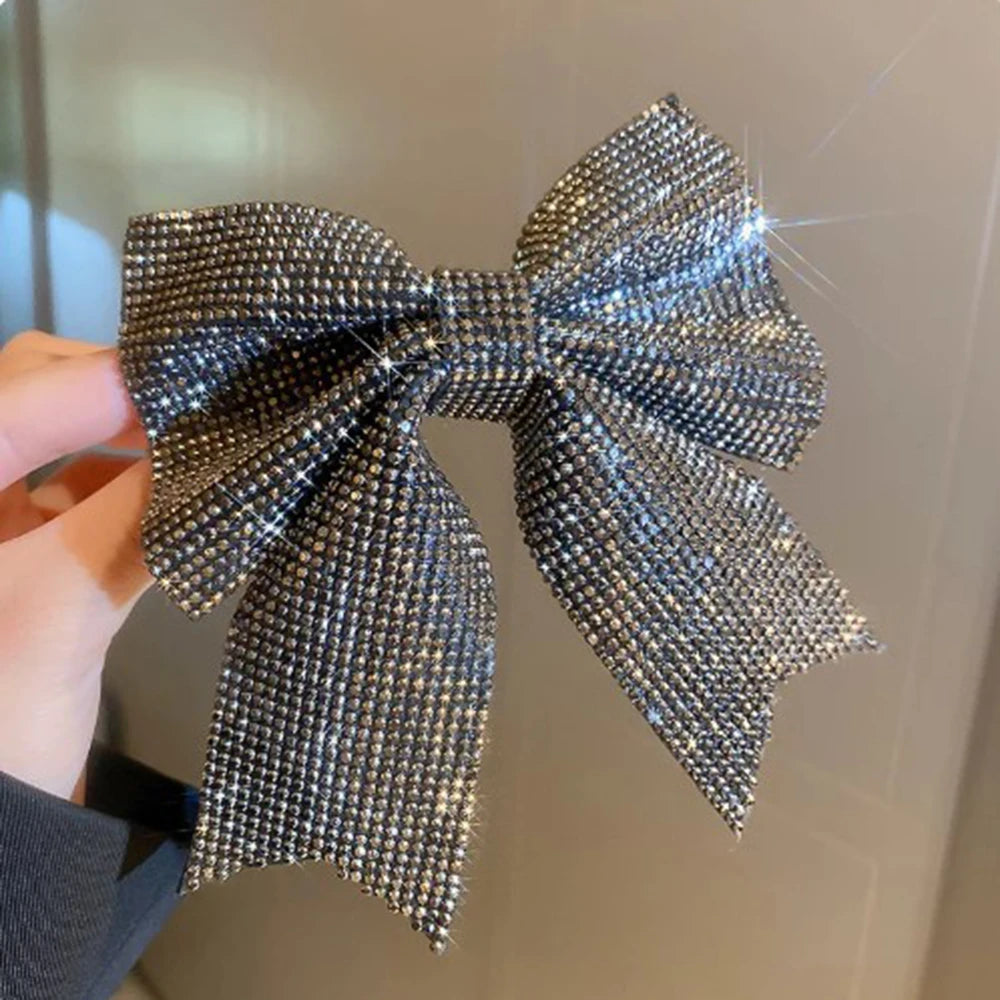 Sparkling Diamond Full Rhinestone Bow Knot Hairpin