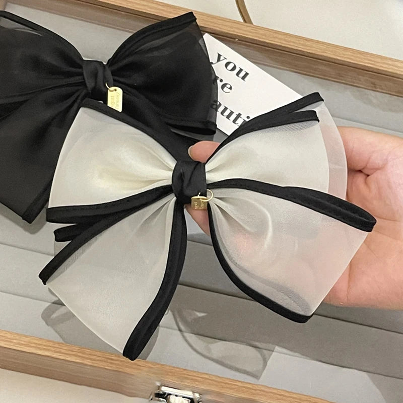 Handmade Mesh Bow Hair with Silk