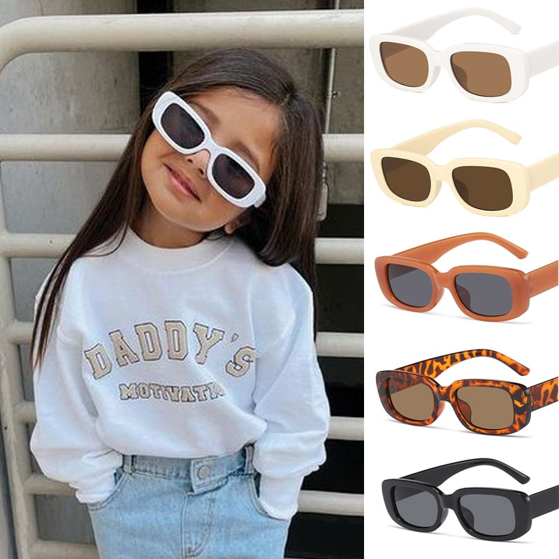 Children Cute Vintage Frosted Sunglasses